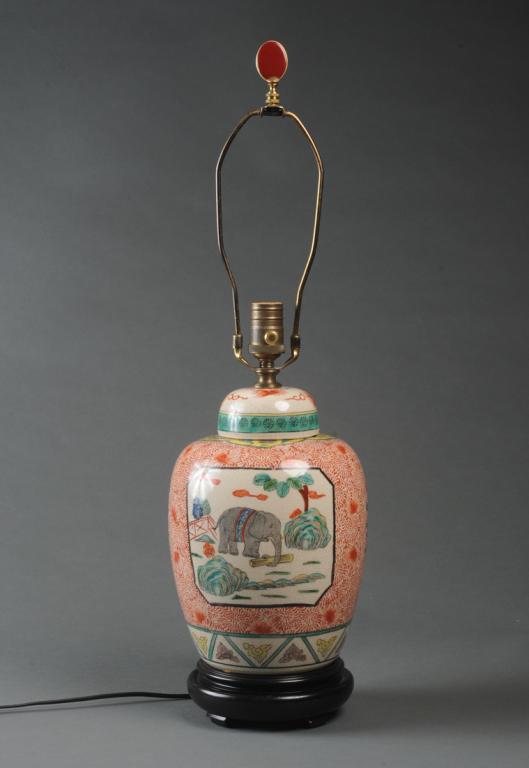Vintage Kaikimon Style Ginger Jar Lamp (1 of 4)