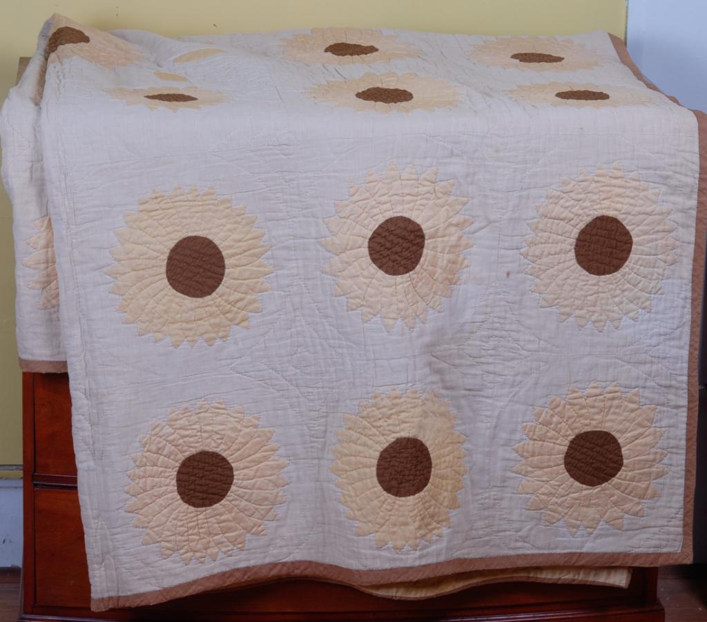 Antique Amish ? Sunflower Quilt (1 of 4)