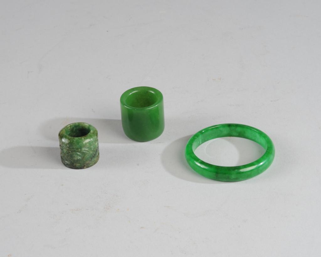 Chinese Jade  Archer's Rings, Bangle (1 of 3)