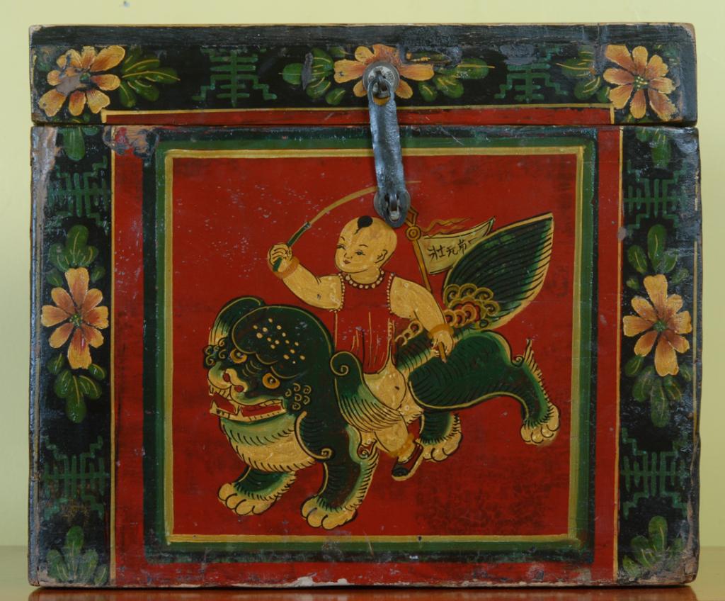 Painted Chinese Storage Box (1 of 4)