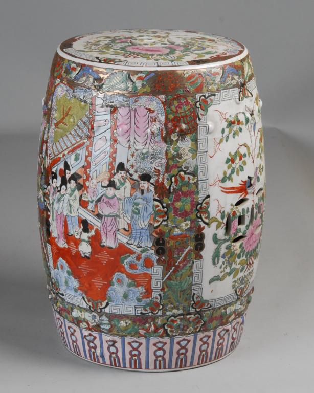 Chinese Rose Medallion Garden Seat (1 of 8)