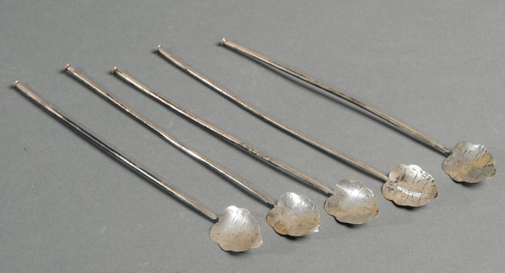 Five Mexican Sterling Iced Tea Spoons (1 of 3)