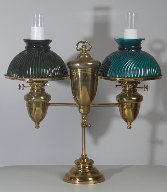 Antique Plum & Atwood Double Student Lamp (1 of 6)