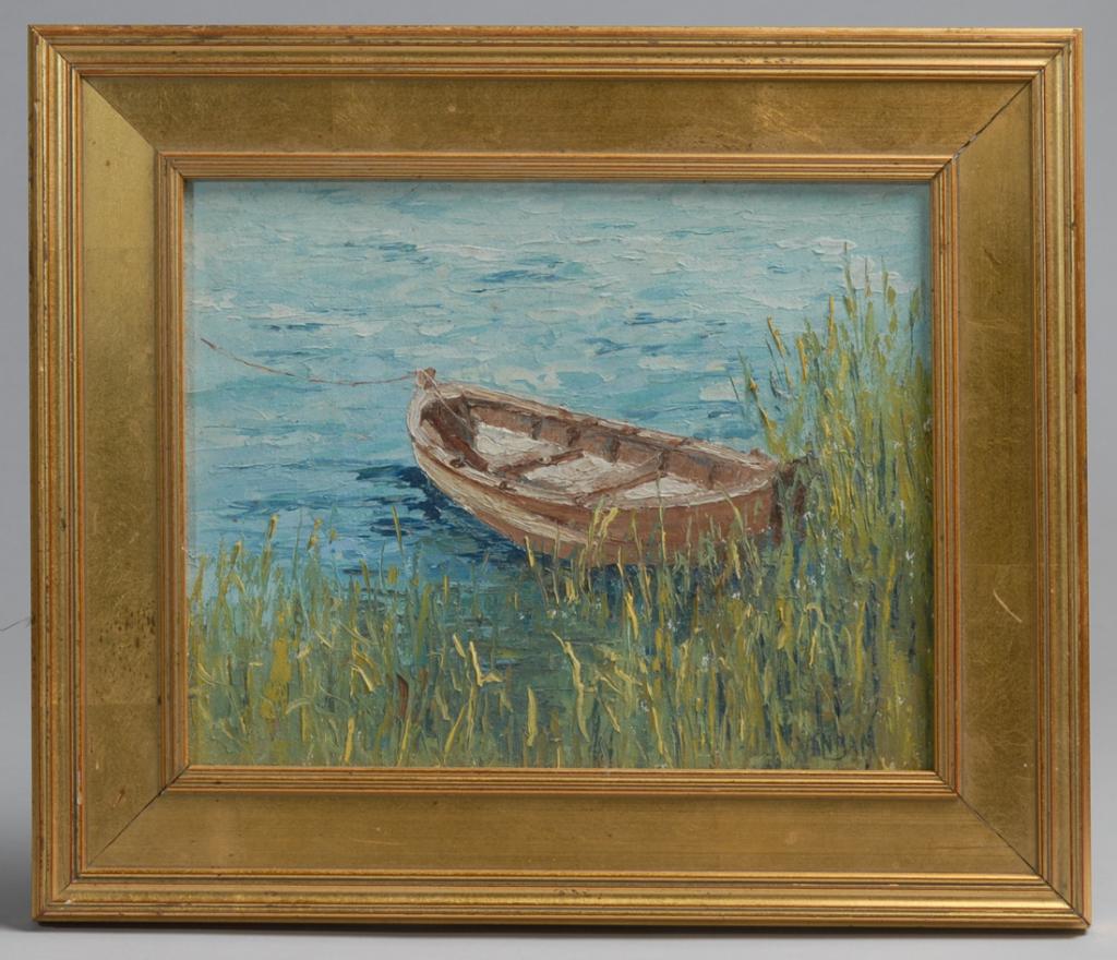 Oil on Board Wooden Dinghy (1 of 3)