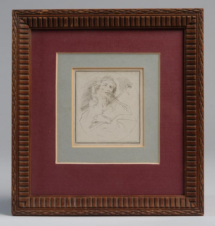 18th C. John Boydell Engraving: Matted and framed, not examined out of frame. Visible image: approx. 4 1/4" x 4". Frame: approx. 11 1/4" x 10 1/2".
