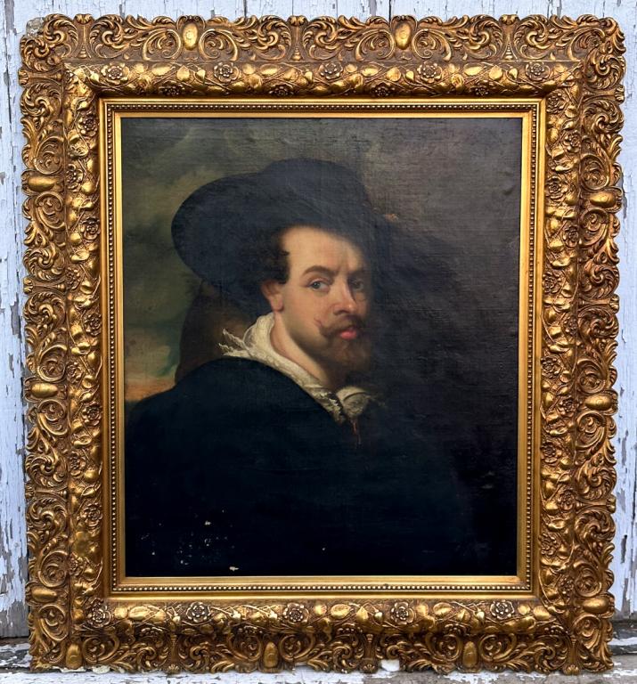 After Peter Paul Rubens Self Portrait, 19th C. (1 of 3)