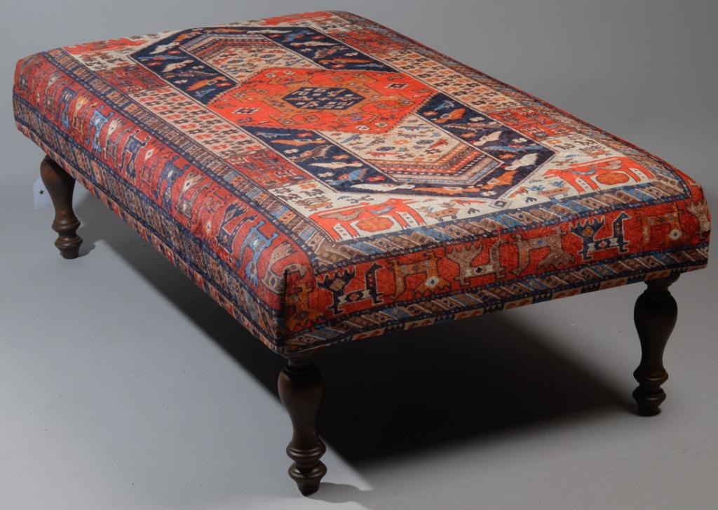 20th C. Oversized Persian Design Ottoman (1 of 4)