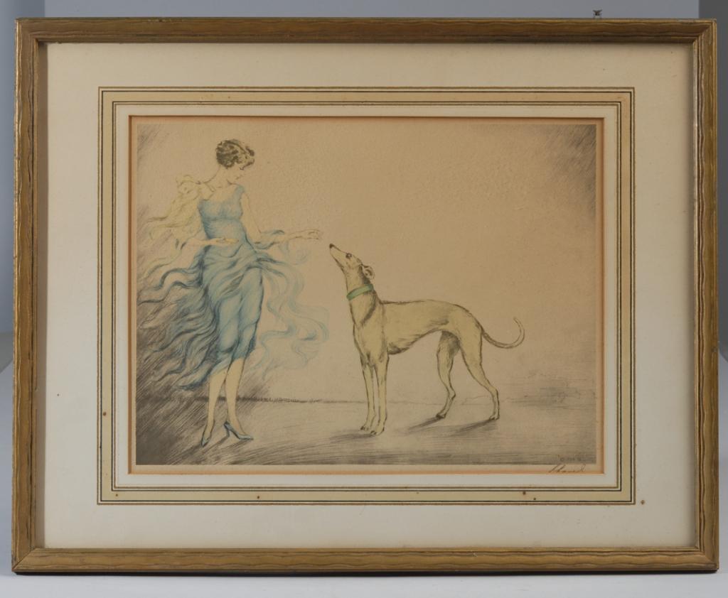 Claudius Chanel 1934 Woman with Greyhound (1 of 2)