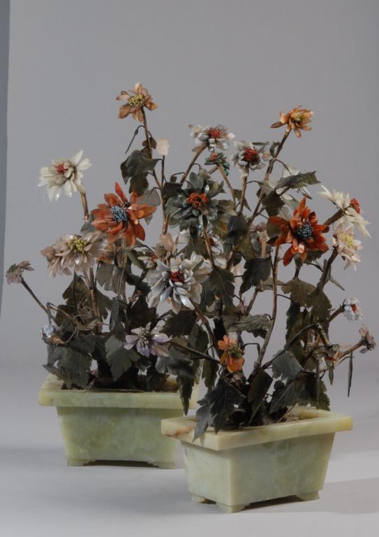 Pair Large Old Chinese Jade / Hardstone Trees (1 of 8)