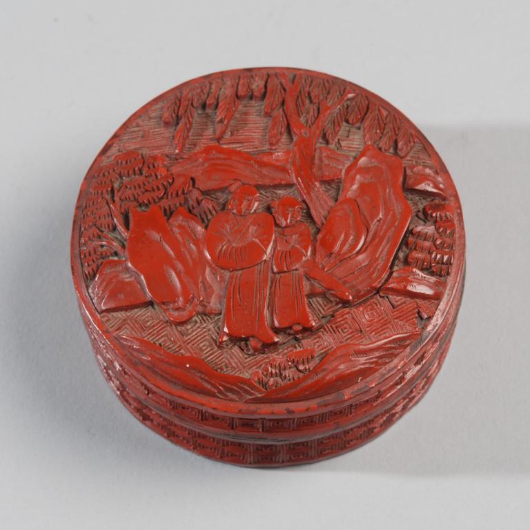 Antique Chinese Carved Cinnabar Box (1 of 4)