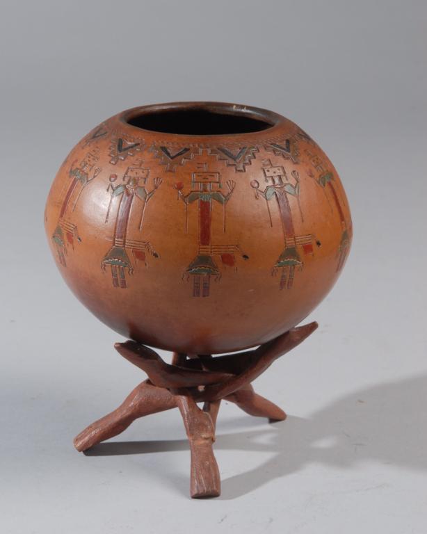 Navajo Yei Dancers Pot, Ken & Irene White (1 of 5)