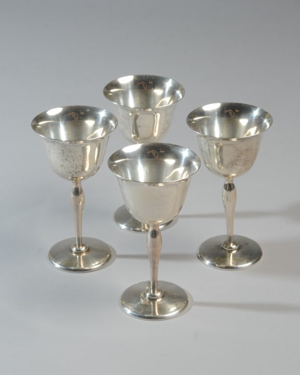 Four Manchester Sterling Silver Sherbets (1 of 2)