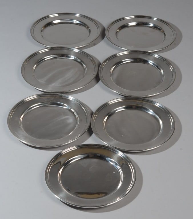 Seven Small International Sterling Silver Plates (1 of 2)
