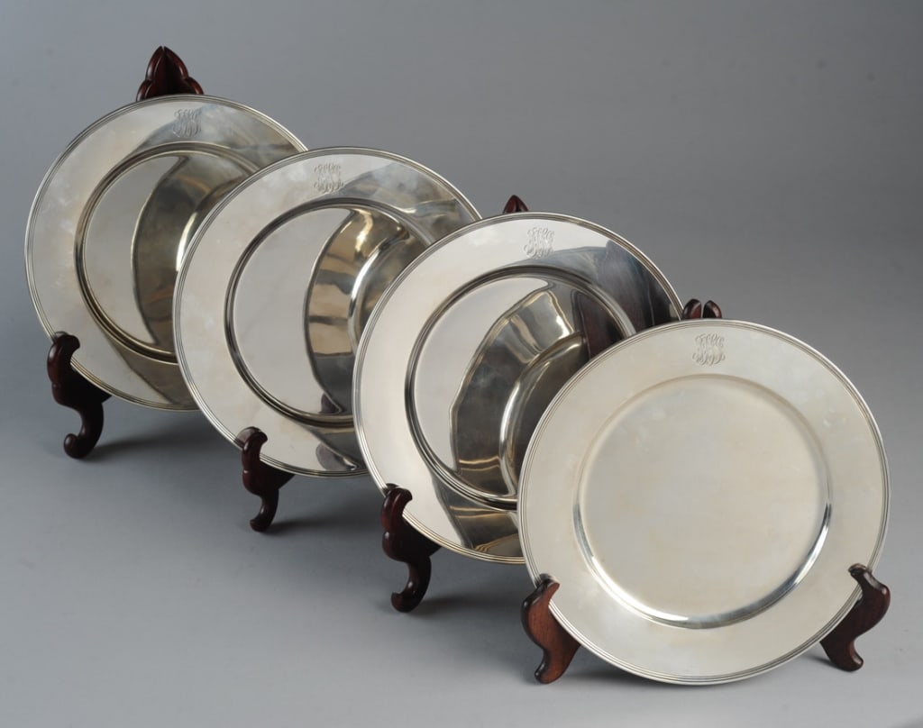 Four Gorham Sterling Silver Chargers (1 of 3)