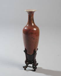 Chinese Peach Bloom Glaze Miniature Vase