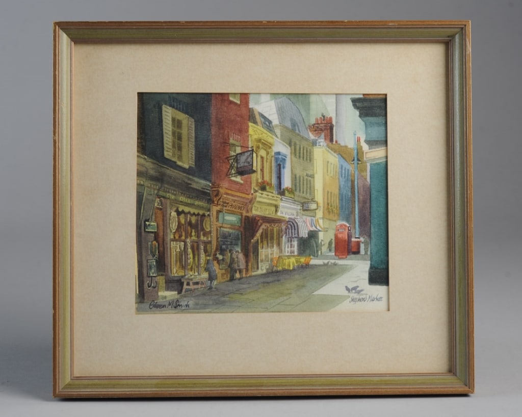 Eileen M. Smith Watercolor, Shepherd Market (1 of 2)