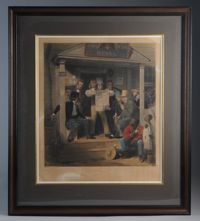 1851 Engraving: Mexican News after R. C. Woodville (1 of 6)