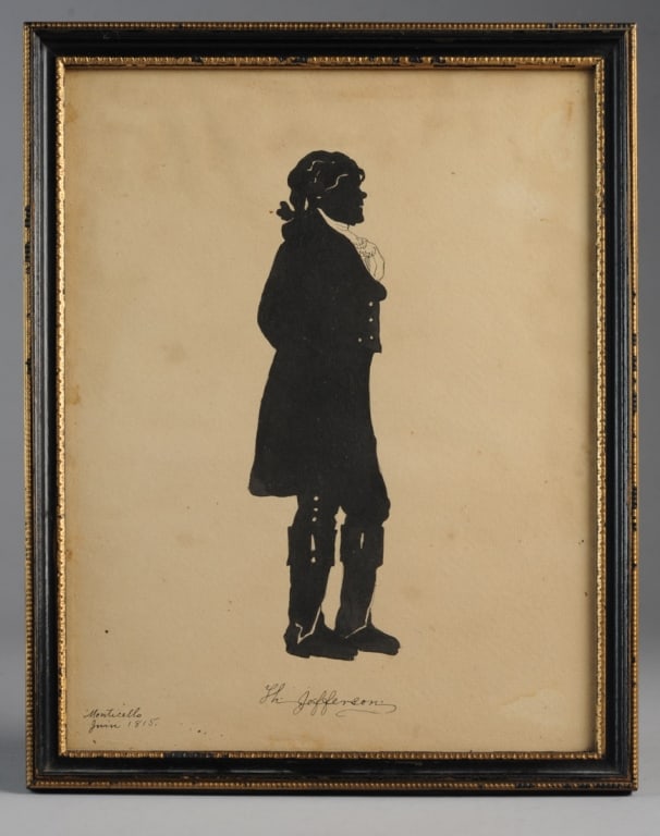 Silhouette Thomas Jefferson in Ink Dated 1813 (1 of 4)