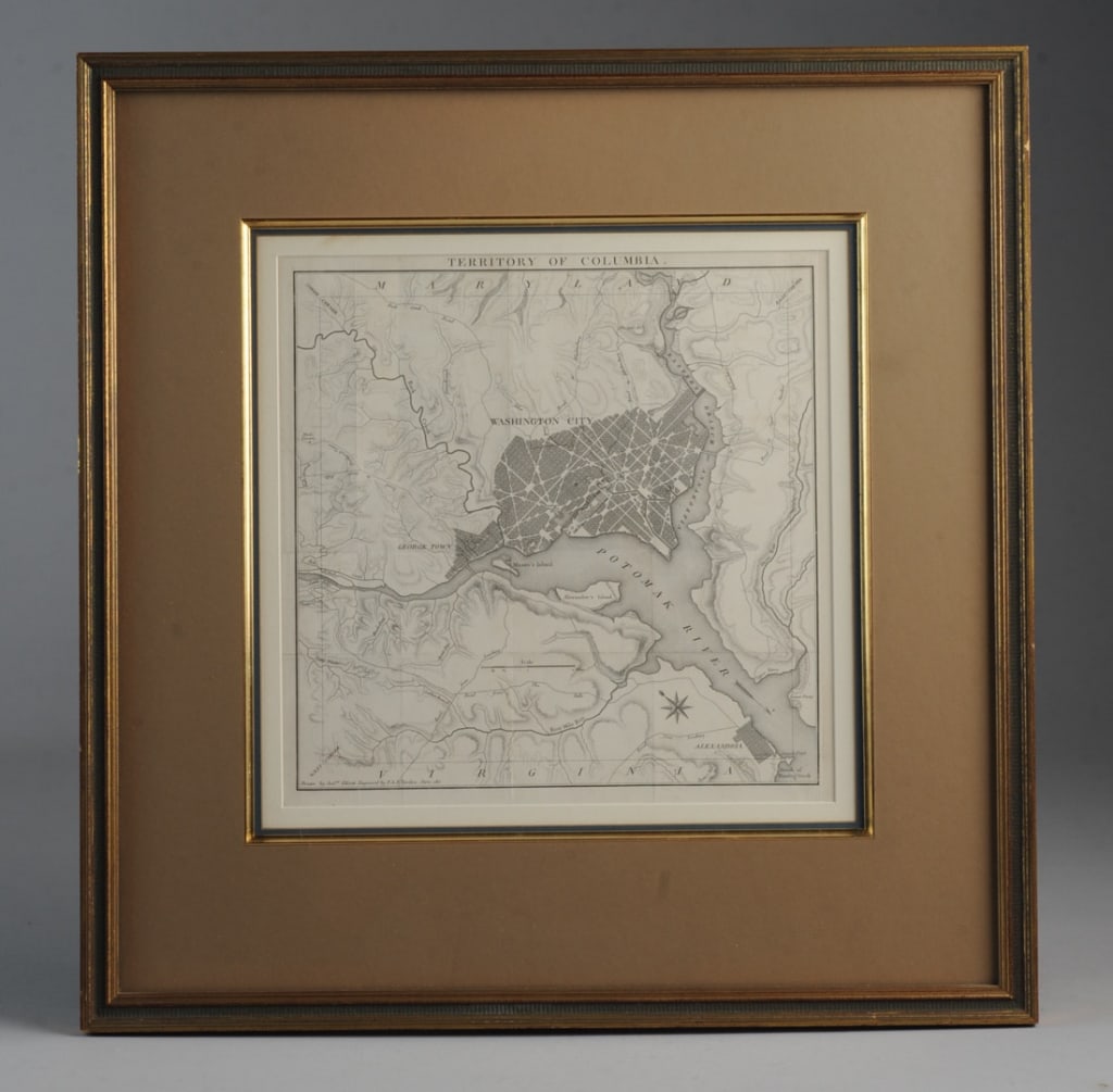 1815 Andrew Tardieu Map Washington D.C. (1 of 5)