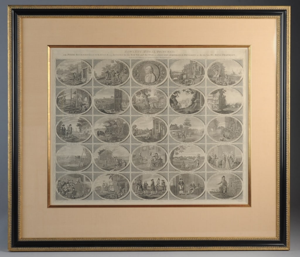 Ben Franklin Broadside: Bowles Moral Pictures (1 of 8)
