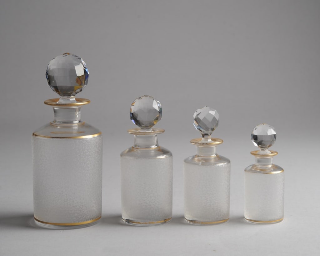 Antique French Crystal 4-pc Vanity Set (1 of 4)