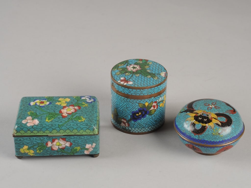 3 Pc.s Chinese Cloisonne (1 of 9)