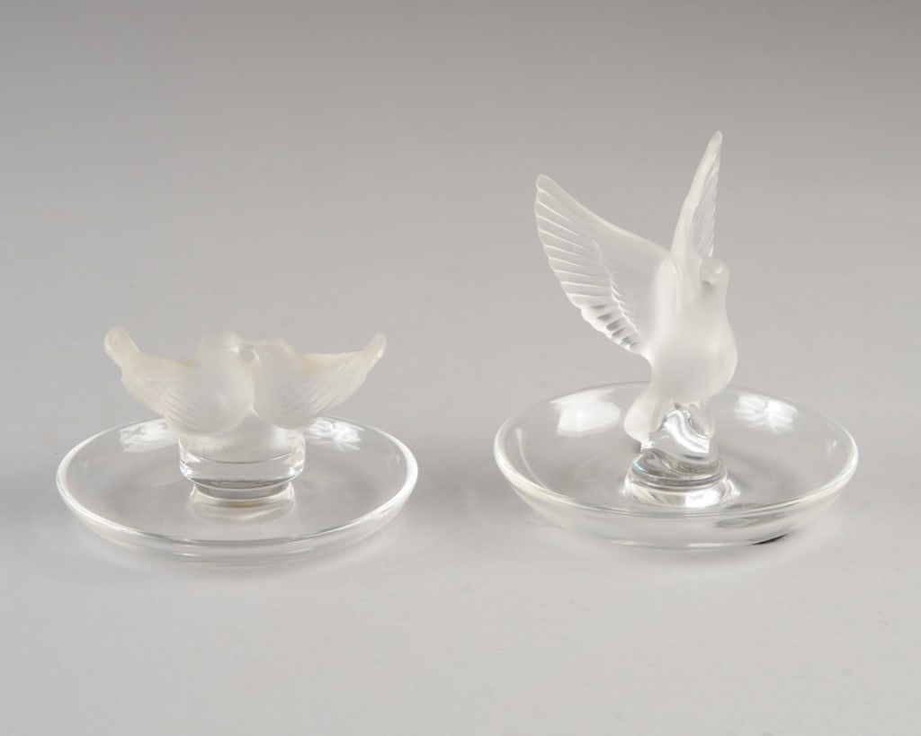 Pair Lalique Dove Pin Trays (1 of 5)