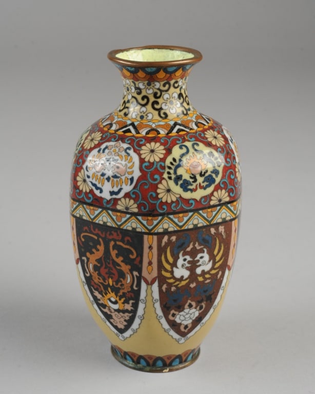 Meiji Japanese Cloisonne Vase (1 of 4)