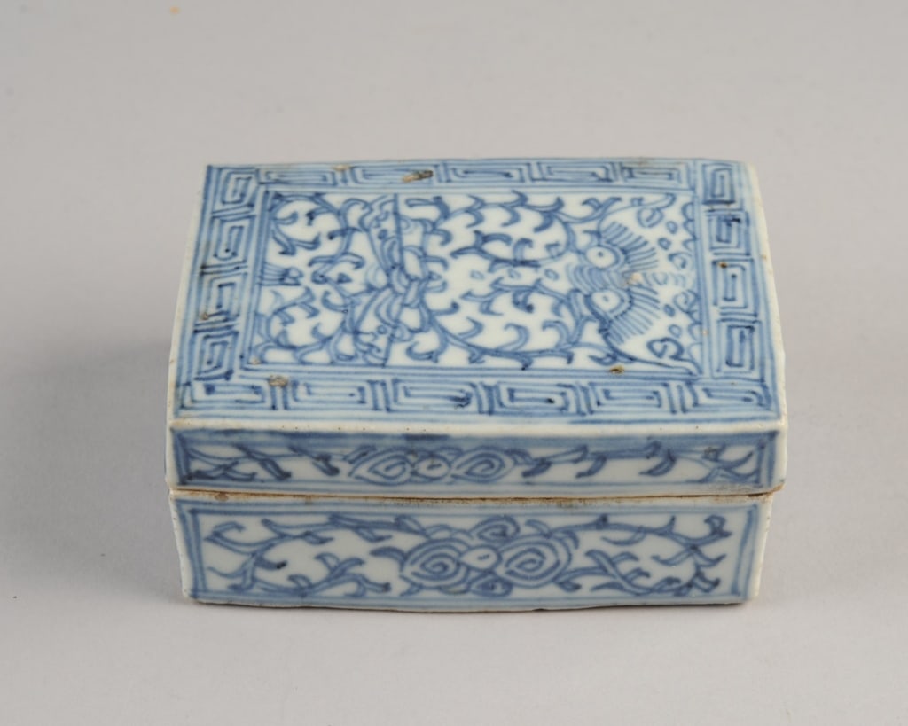 19th C. Chinese Blue & White Box & Cover (1 of 5)