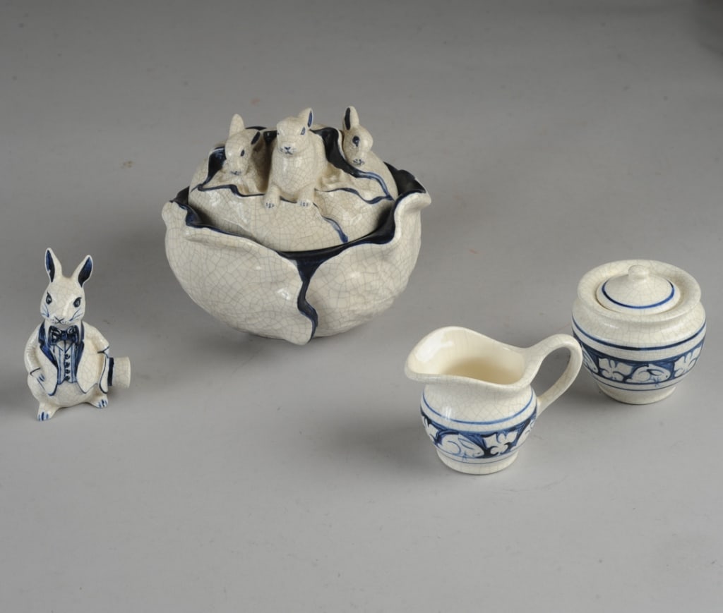 Late 20th C. Dedham Pottery Grouping (1 of 7)