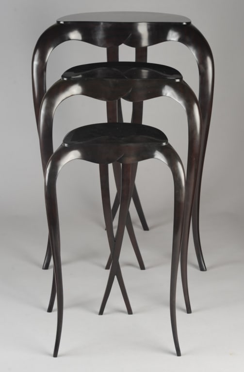Set of 3 Chistopher Guy Mahogany Nesting Tables (1 of 7)