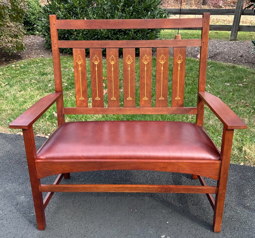 Stickley Harvey Ellis Collection Inlaid settee (1 of 5)