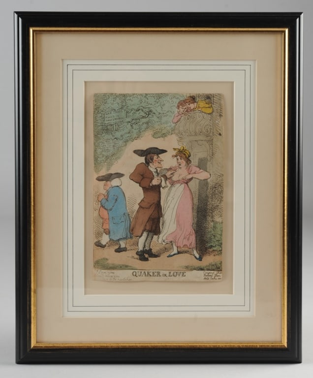 Thomas Rowlandson Hand Colored Satirical Print (1 of 3)