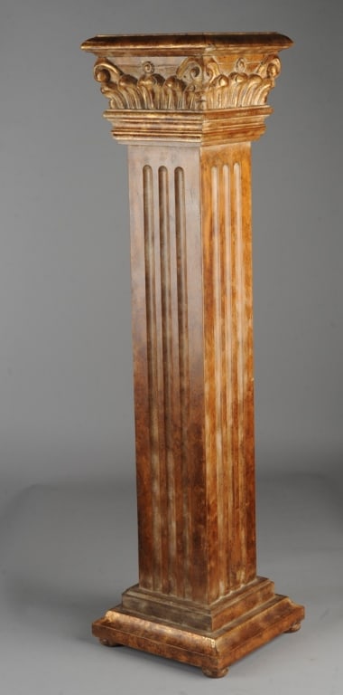 Square Gilt Column Pedestal (1 of 3)