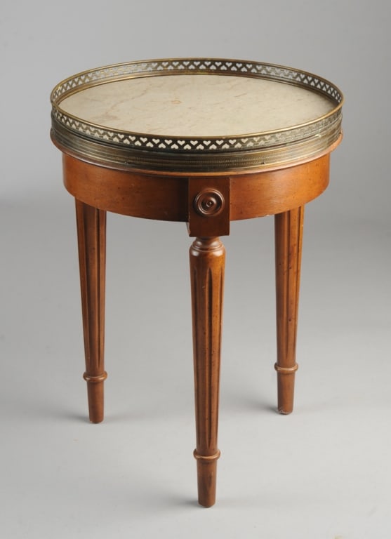 Small French Style Marble & Ormolu Top Side Table (1 of 5)