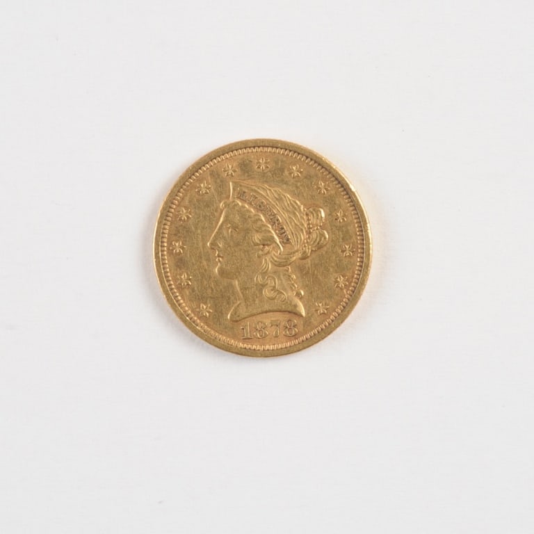 1878 US 2 1/2 Dollar Liberty Head Gold Coin (1 of 2)