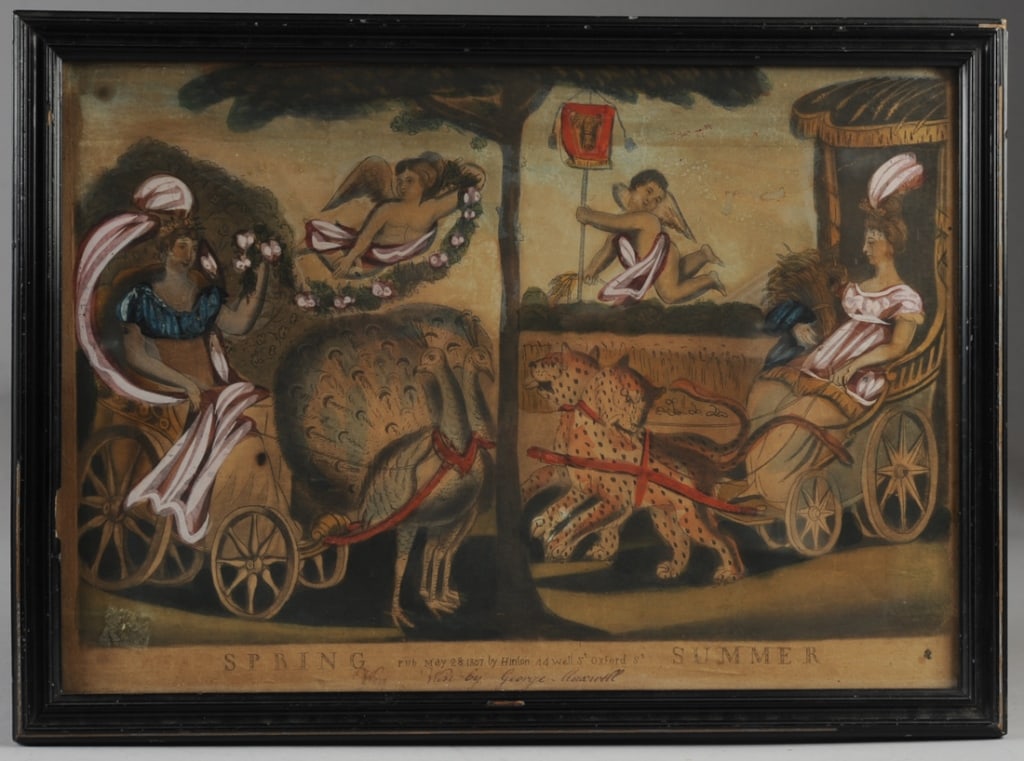 E. 19th C. English Hand Colored Allegorical Print (1 of 6)