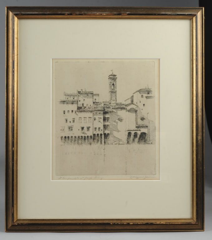 Emilio Mazzoni Zarini (1869-1949) Signed Etching (1 of 4)