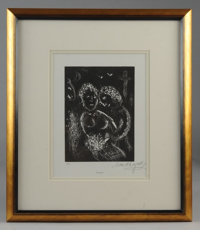 Offset Print after Marc Chagall, "Wedding Couple" (1 of 2)