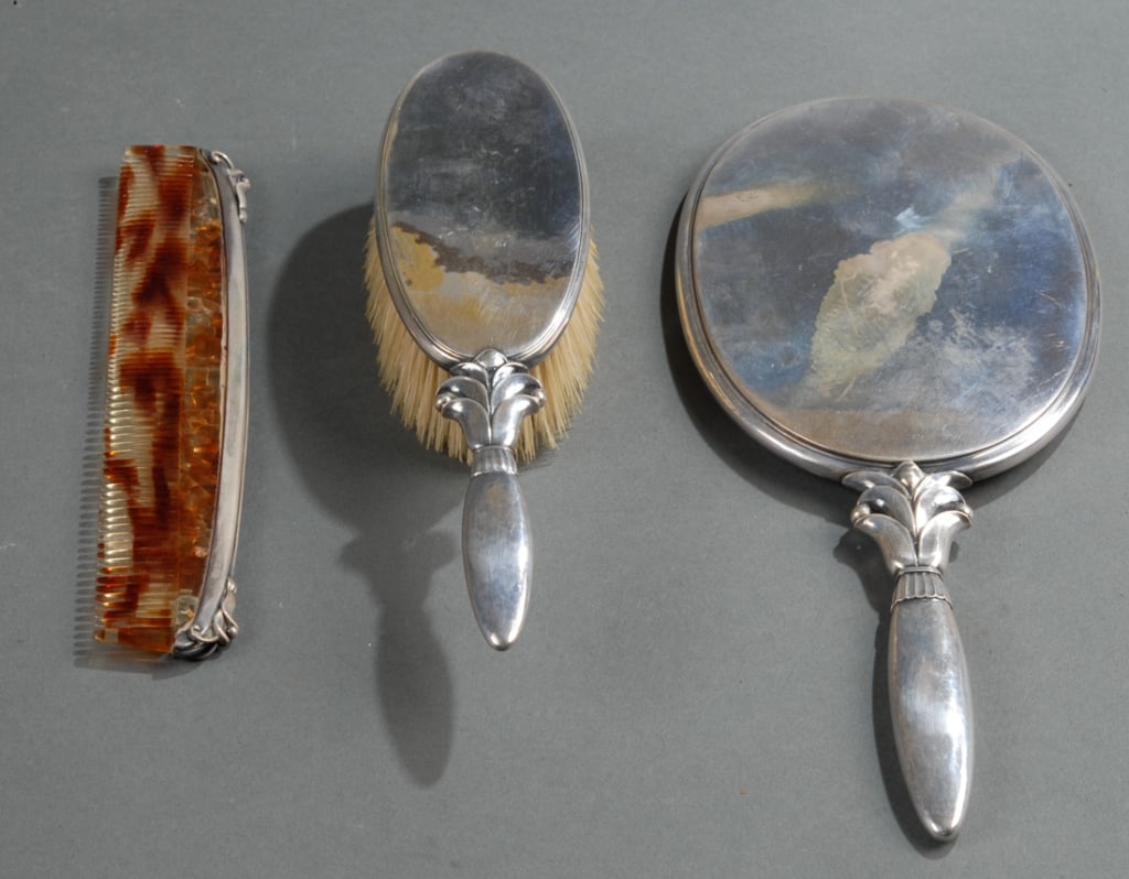 Georg Jensen 3-Piece Sterling Dresser Set (1 of 9)