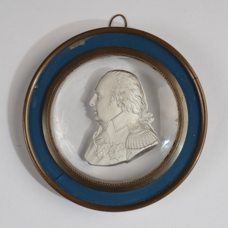 19th C. Sulphide Cameo Plaque Louis XVIII (1 of 5)