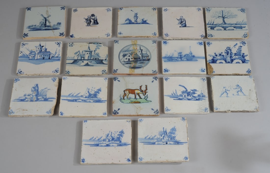 Lot 17 Antique Delft Tiles (1 of 11)