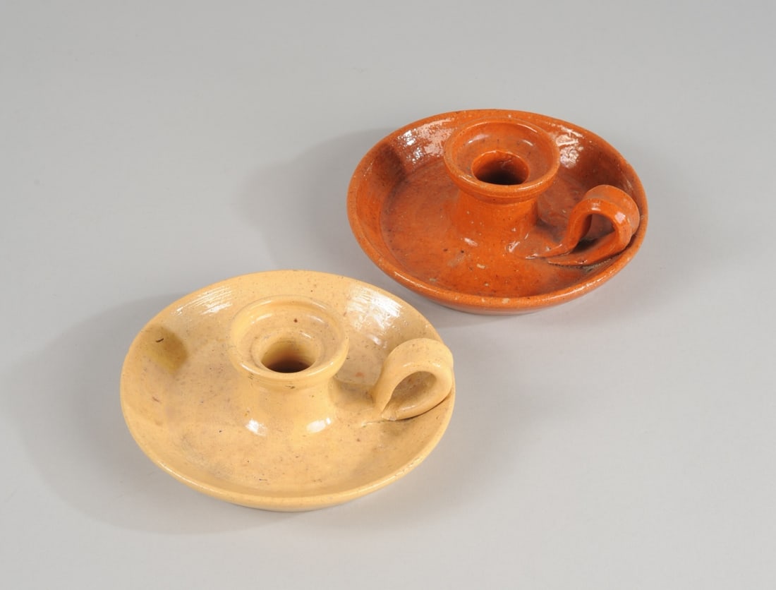 Two Jugtown Low Candlesticks (1 of 5)