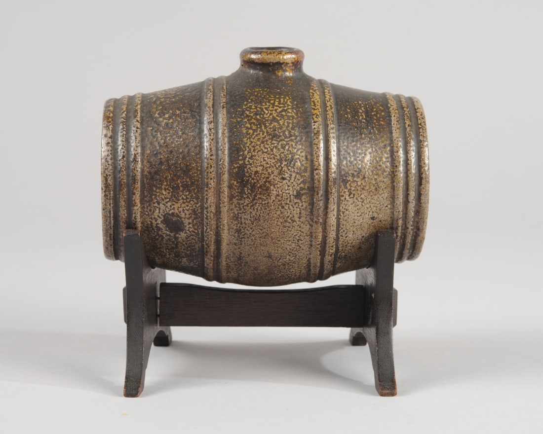 19th C. Salt Glazed Stoneware Rundlet Jug (1 of 5)