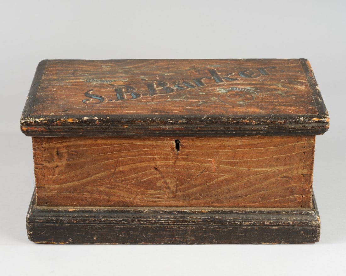 c1840 PA Grain Painted Document Box, Barker Family (1 of 12)