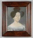 c1830s American School Folk Portrait of a Lady