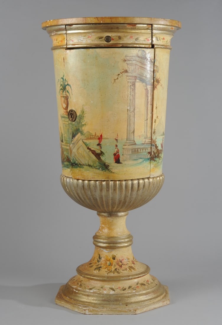 Venetian Painted Pedestal Cabinet (1 of 20)