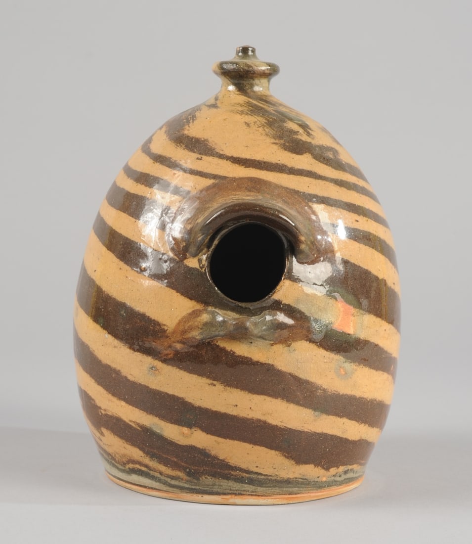 Billy Ray Hussey Swirl Pottery Bird House (1 of 5)