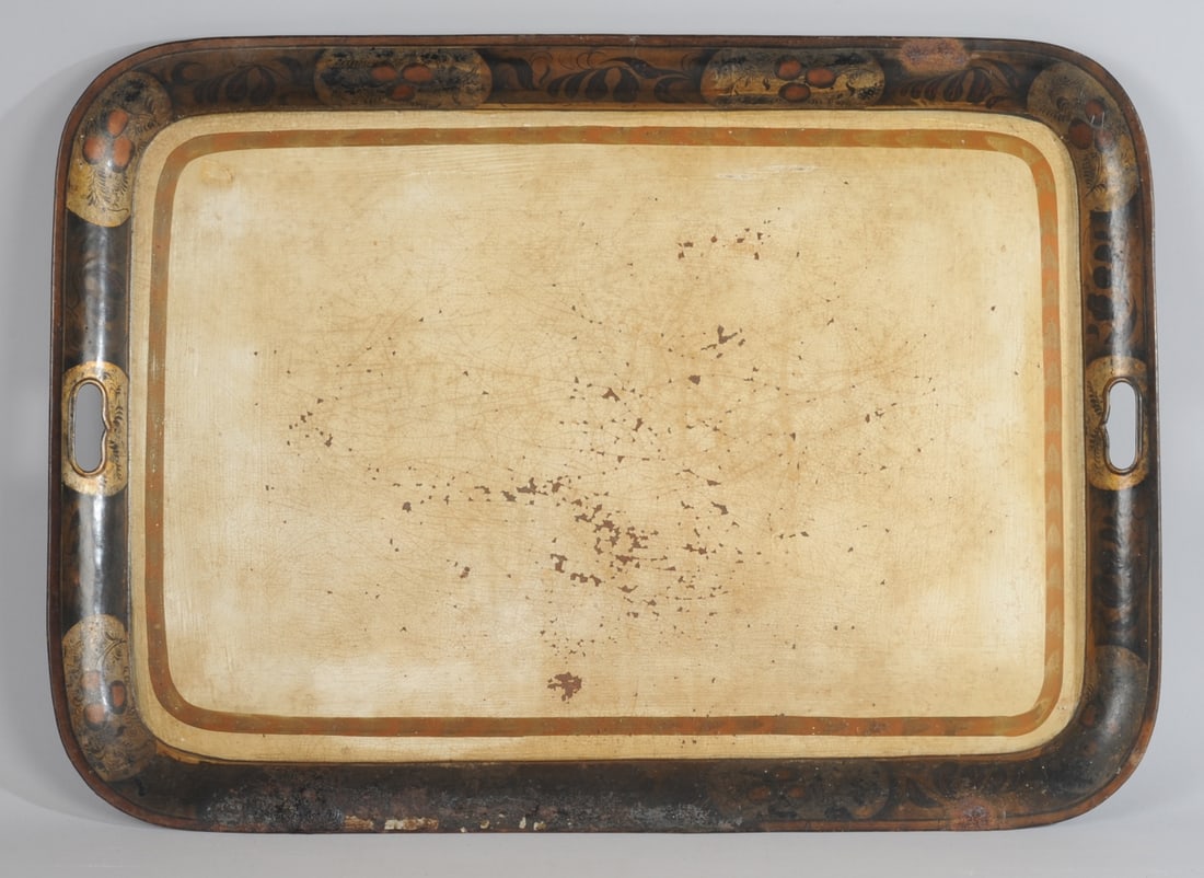 19th C. Tole Tray, Needs Restoration (1 of 7)