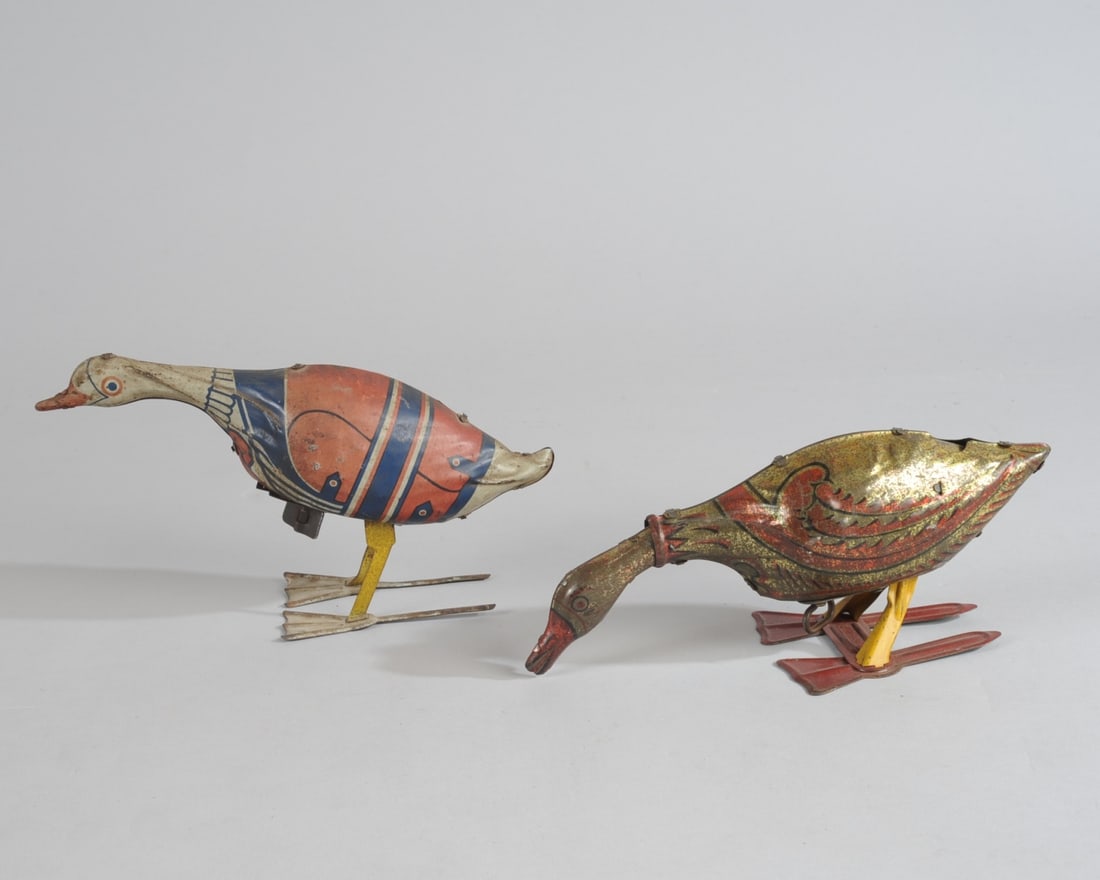 Two Marx Tin Litho Wind Up Goose Toys (1 of 4)
